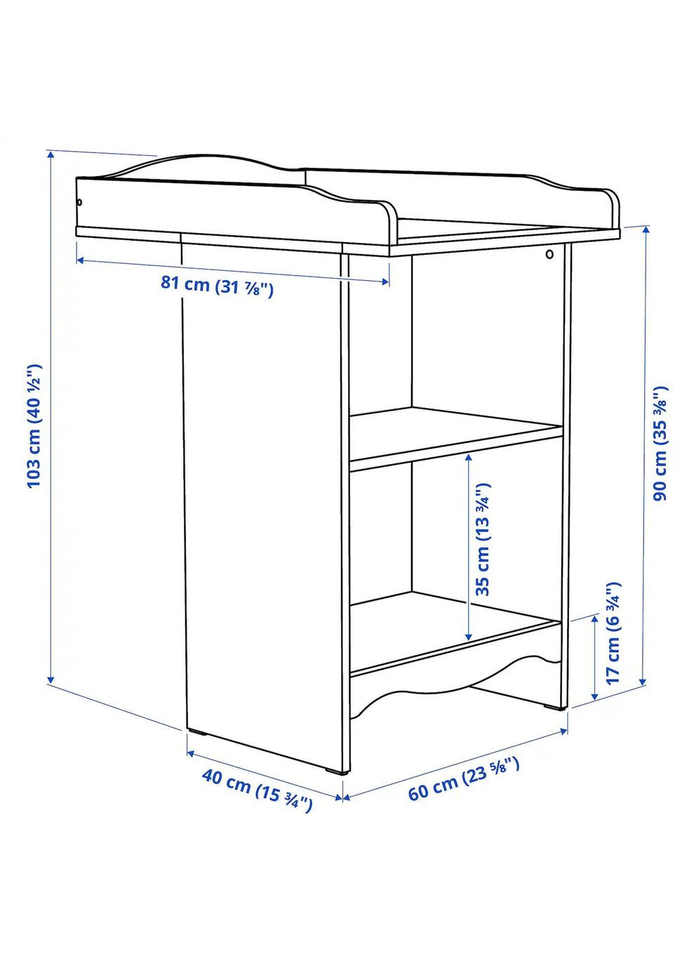 Пеленальний столик/полиця ІКЕА SMAGORA (50460886) IKEA (278407340)