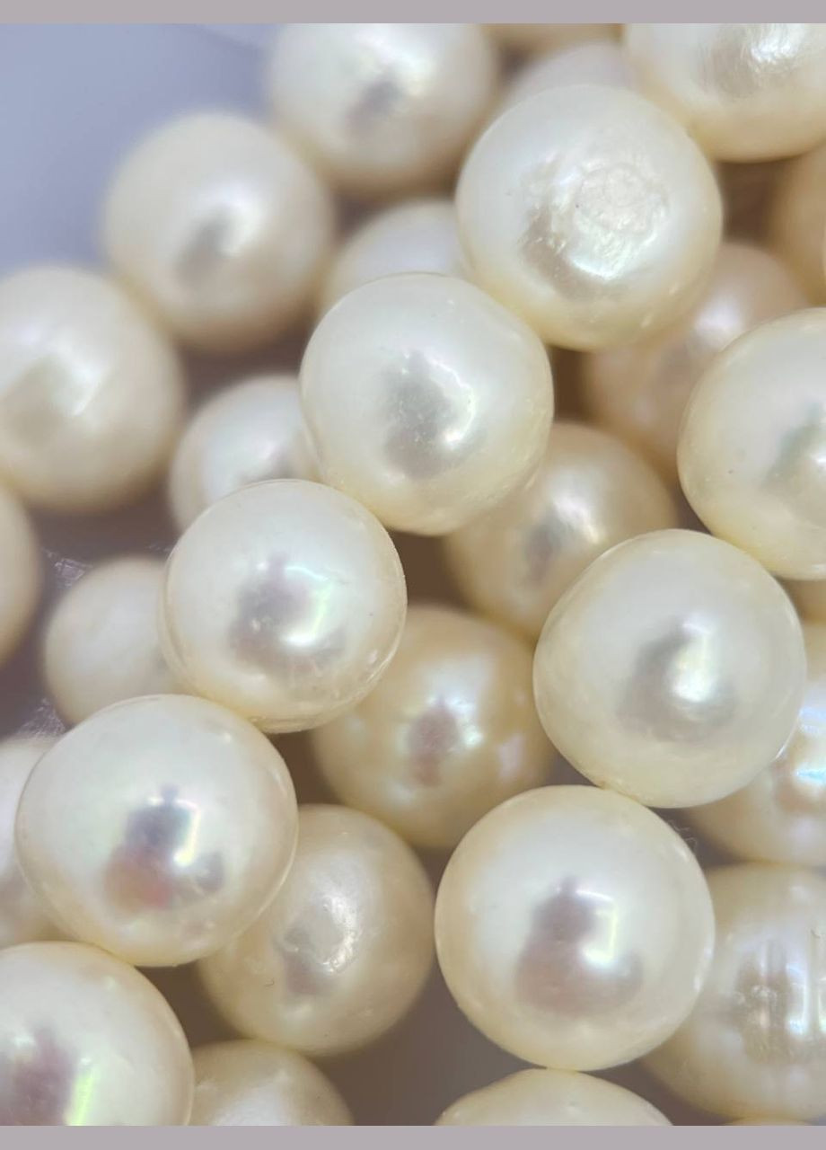 Перли на нитці без замка 9-10 мм 40 см Білий 11376 No Brand (315343379)