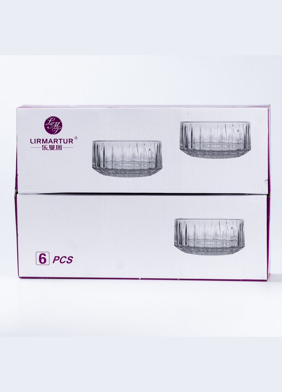 Салатниці порційні набір 6 штук скляні круглі прозорі TS Kitchen (315636279)