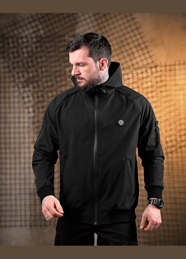 Чорна демісезонна вітровка Freedom