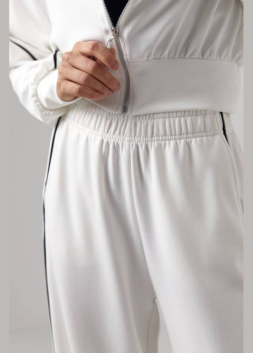 Спортивний костюм з коротким худим на блискавці і прямими штанами Lurex Спортивный костюм (327218302)