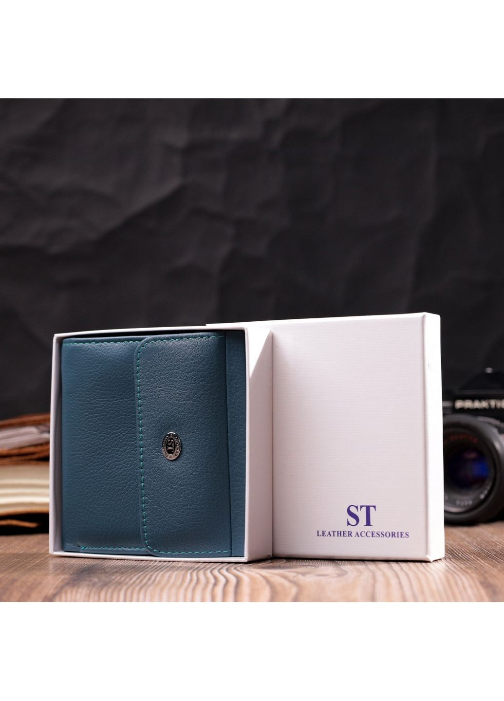Женский кожаный кошелек 10,5х10х1,5 см st leather (288048536)