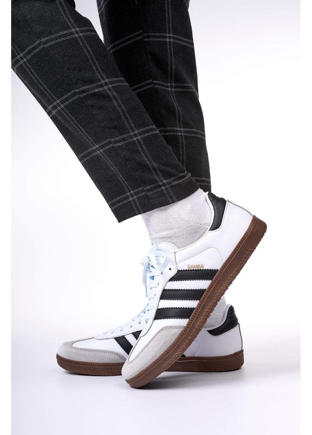 КРОСІВКИ ЖІНОЧІ ADIDAS SAMBA V2 АДІДАС САМБА No Brand білі демісезони (368854974)