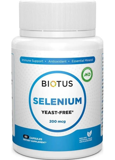 Селен Selenium 200 мкг 60 капс Biotus (357342302)
