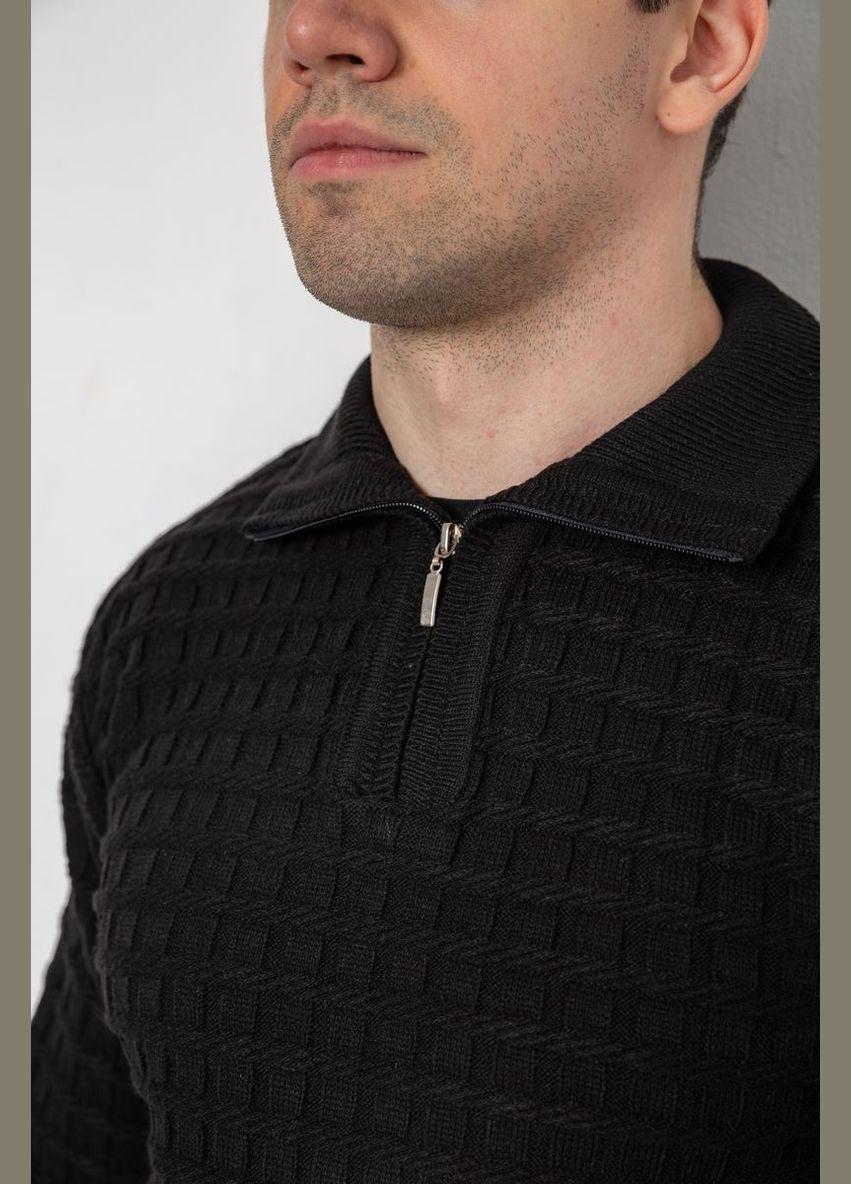 Чорний демісезонний светр чоловічий однотонний Sport Line