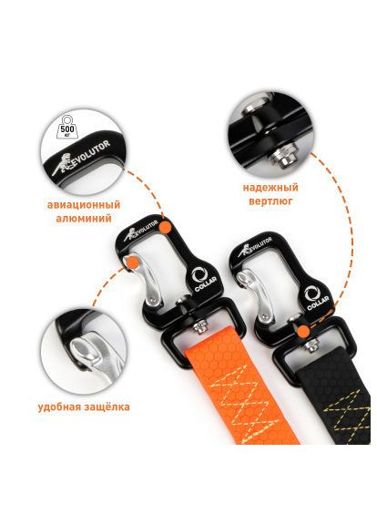 Повідець для собак (42131) Evolutor 300 см 25 мм чорний (366489304)