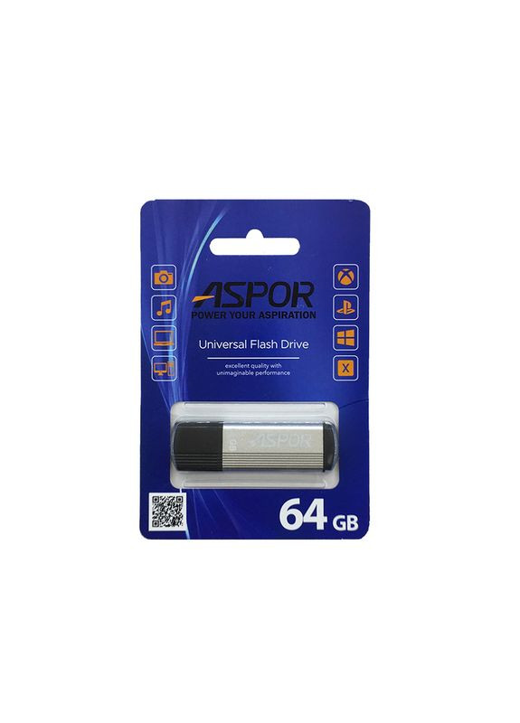 USB Flash AR121 64GB- серебро Aspor (367602841)