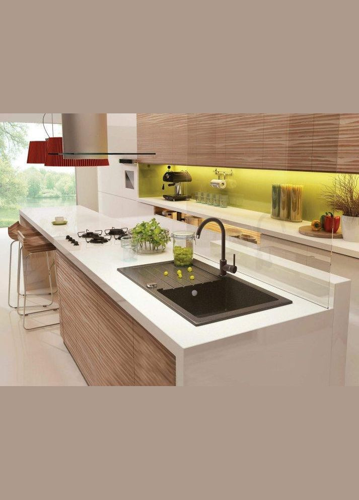 Кухонная мойка Zorba 760х440х160 мм (ZQZV2113) со смесителем Nemezja BEN_262M Deante (332960221)