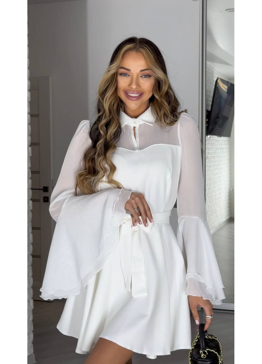 Молочна повсякденний, коктейльна, вечірня, кежуал жіноча сукня FINO Mode