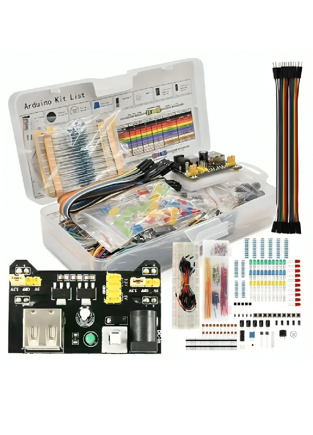 Стартовый комплект набор компонентов инструментов для ARDUINO UNO R3 обучения программированию 370 элементов (481601-Prob) Unbranded (363368365)