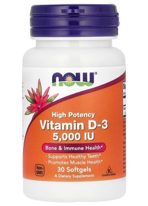 Vitamin D-3 5000 IU 30 Softgels Now Foods (362418752)