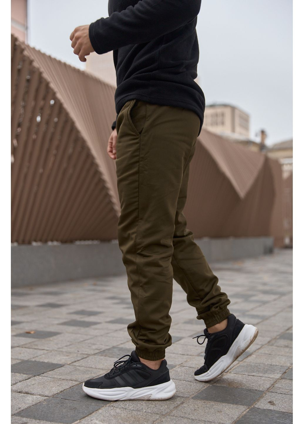 Штани чоловічі карго на флісі хакі Intruder (360072052)