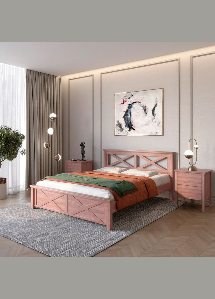 Двуспальная деревянная кровать Прованс Н 160х200 см (MBG-3147) Mebigrand (368281244)