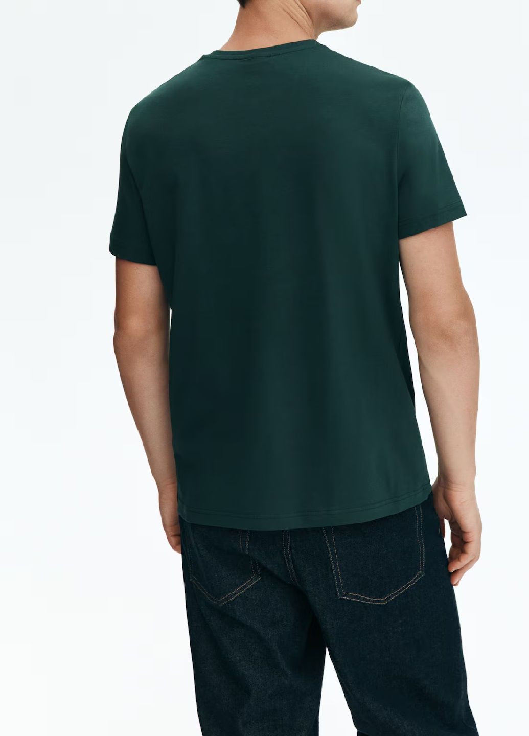 Темно-зеленая футболка H&M