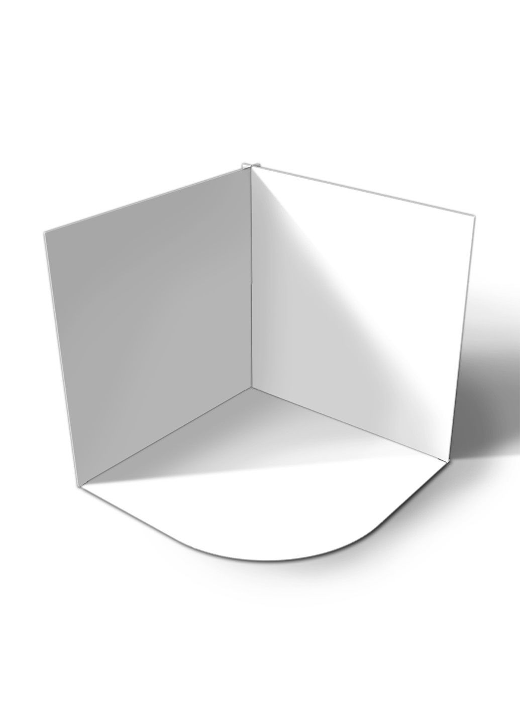 Фотофон 3D для предметной фотосъемки ПВХ угловой Белый 50х50х50см (FFP-025) No Brand (316702805)