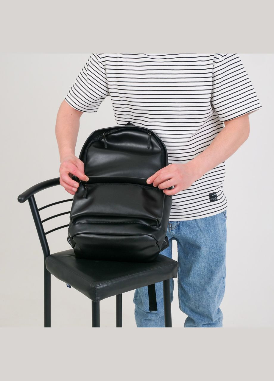 Мужской повседневный рюкзак Black в экокожи ToBeYou city (293247106)
