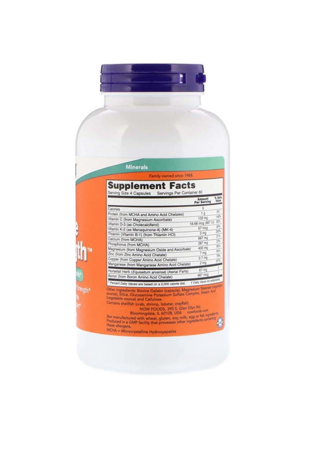 Мультимінеральний комплекс Bone Strength 240 Caps Now Foods (301861930)