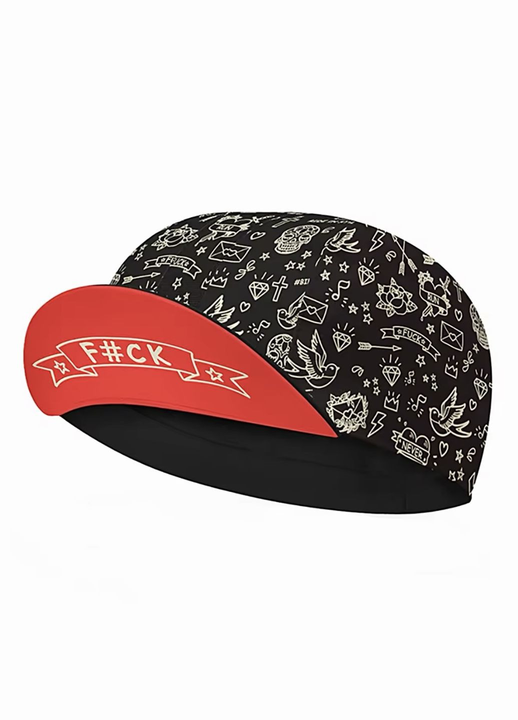 Кепка Велосипедная Fuck (Велокепка) с коротким козырьком No Brand (326803349)
