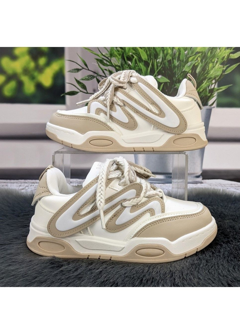 Бежеві осінні кросівки дитячі для дівчинки Jong Golf