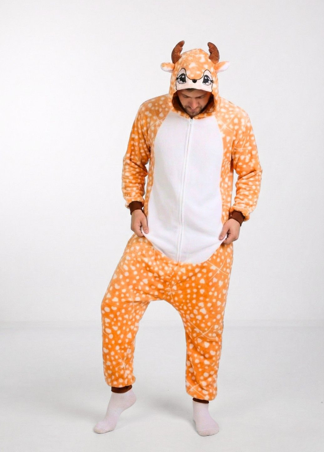 Кігурумі піжама Олень чоловіча коричнева плюшева Lalapka (369369939)