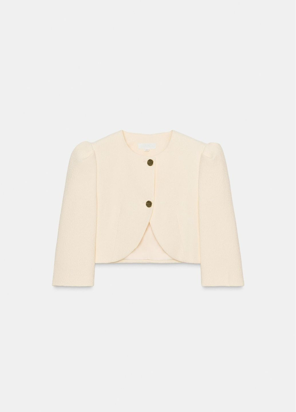 Молочный женский жакет Zara однотонный - демисезонный