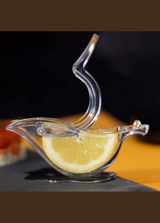 Соковыжималка ручная Manual juicer сквизер, пресс для кусочков лимона, лайма, долек цитрусовых, Transparent No Brand (334891337)