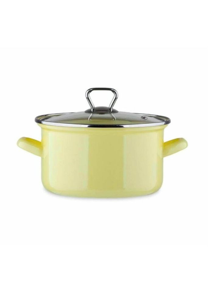 Кастрюля с крышкой CE20Y 20 см 3.1 л желтая Биол (319552050)