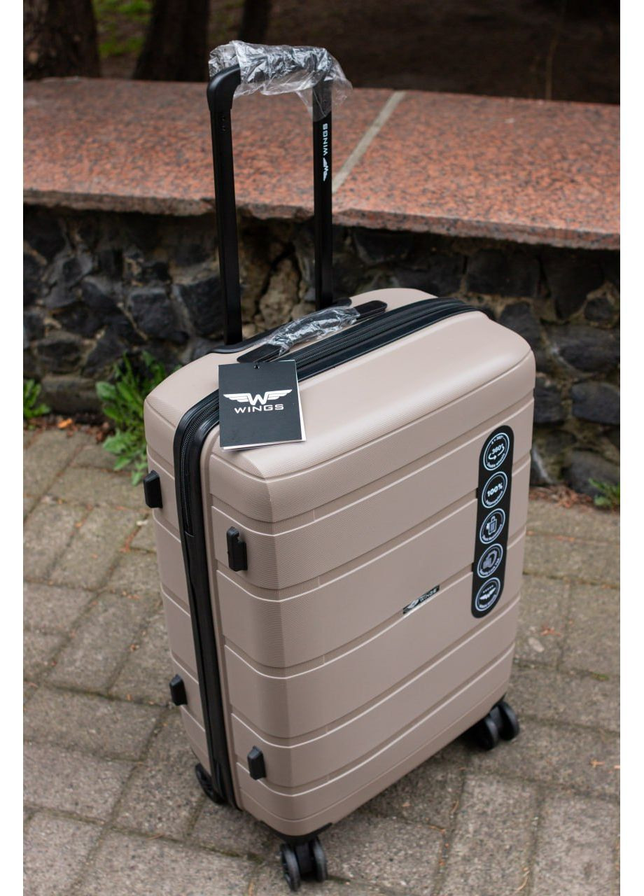 Валіза поліпропілен 100% великий L синій Wings HWF01 (372445226)