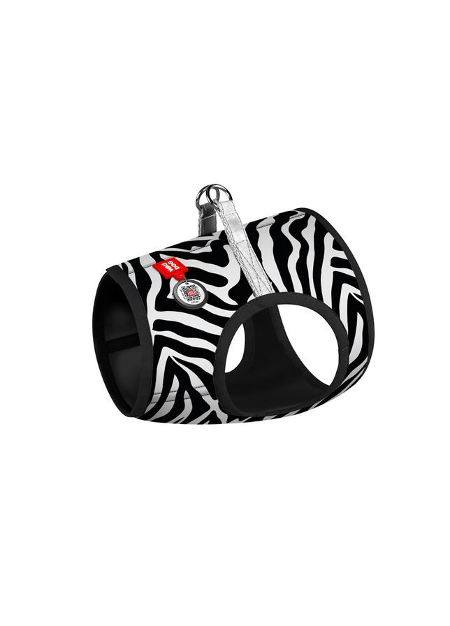 Шлея для собак м'яка Clothes з QR паспортом, малюнок "Зебра",, В 46-50 см, С 43-45 см WAUDOG (363199994)