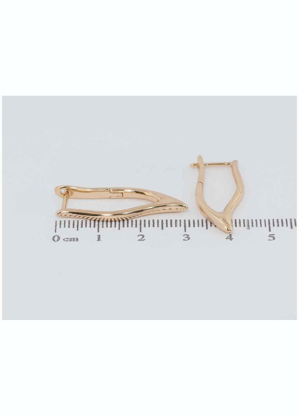 Серьги Позолота 18K английский замок "Фигурные скобы" (168843) Xuping Jewelry (356456211)