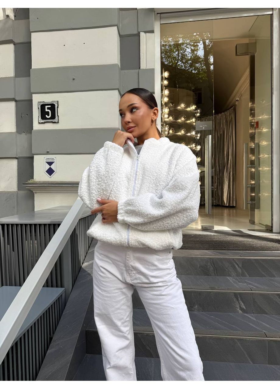 Женская куртка-бомбер свободного кроя MonCher на молнии (361310472)