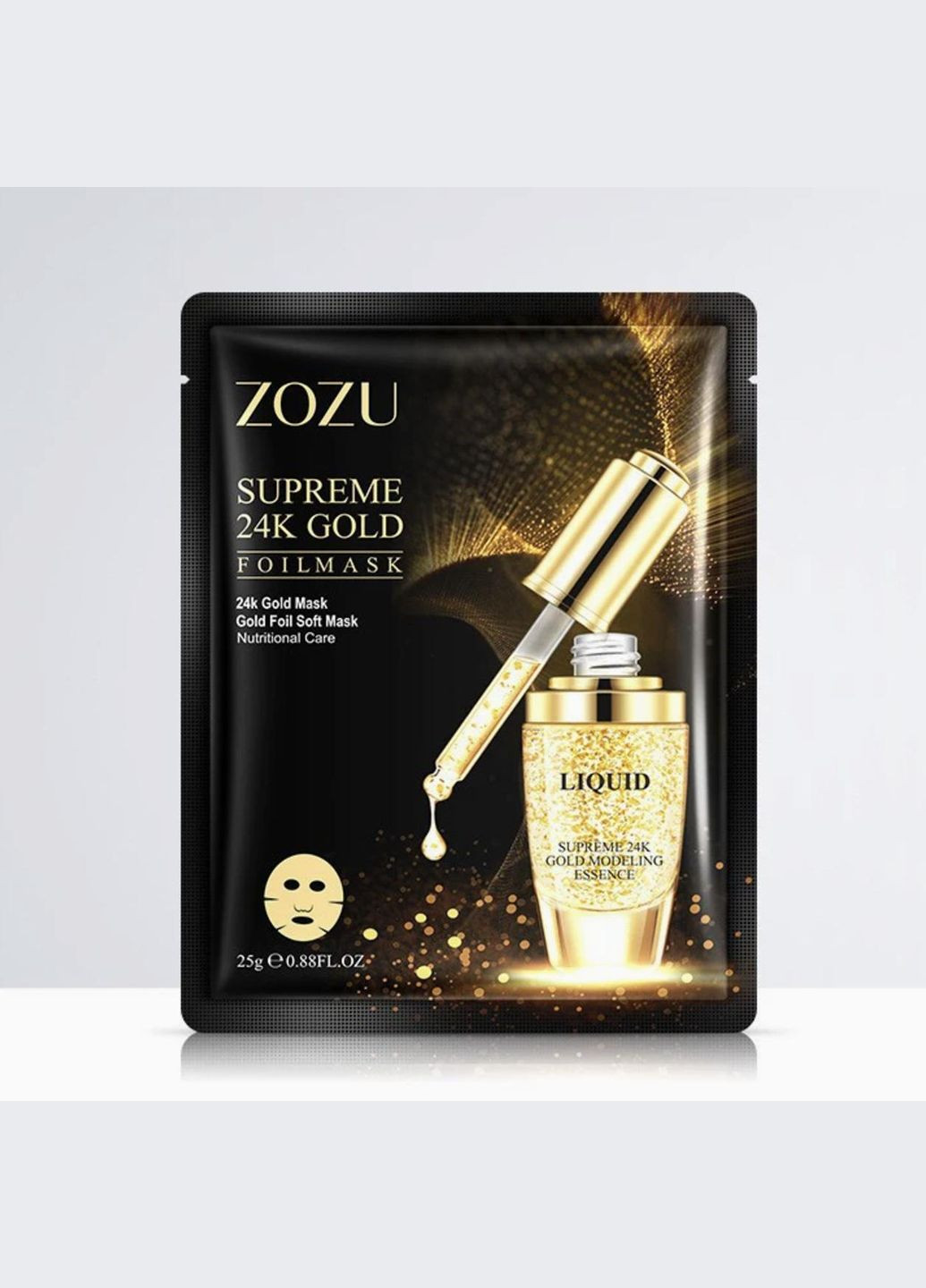 Увлажняющая тканевая маска для лица 24K Gold 25 ml ZOZU (335057322)