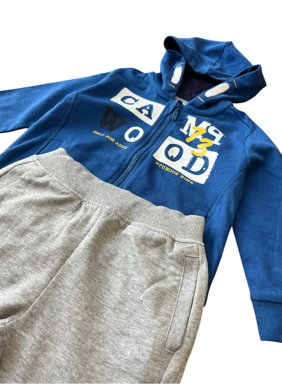 Спортивний костюм, двунитка, без утеплення для хлопчика Блакитно-сірий Piazza Italia (361243495)