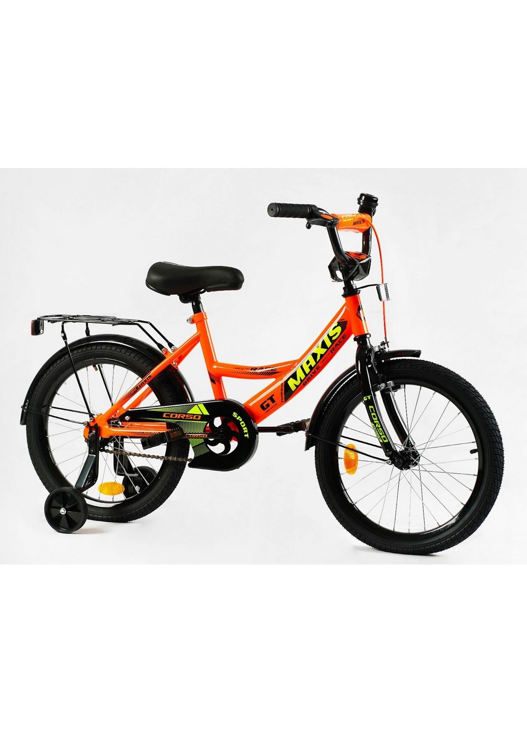 Велосипед 2-х колесный "MAXIS", корзина, ручной тормоз, дополнительные колеса Corso (288183516)