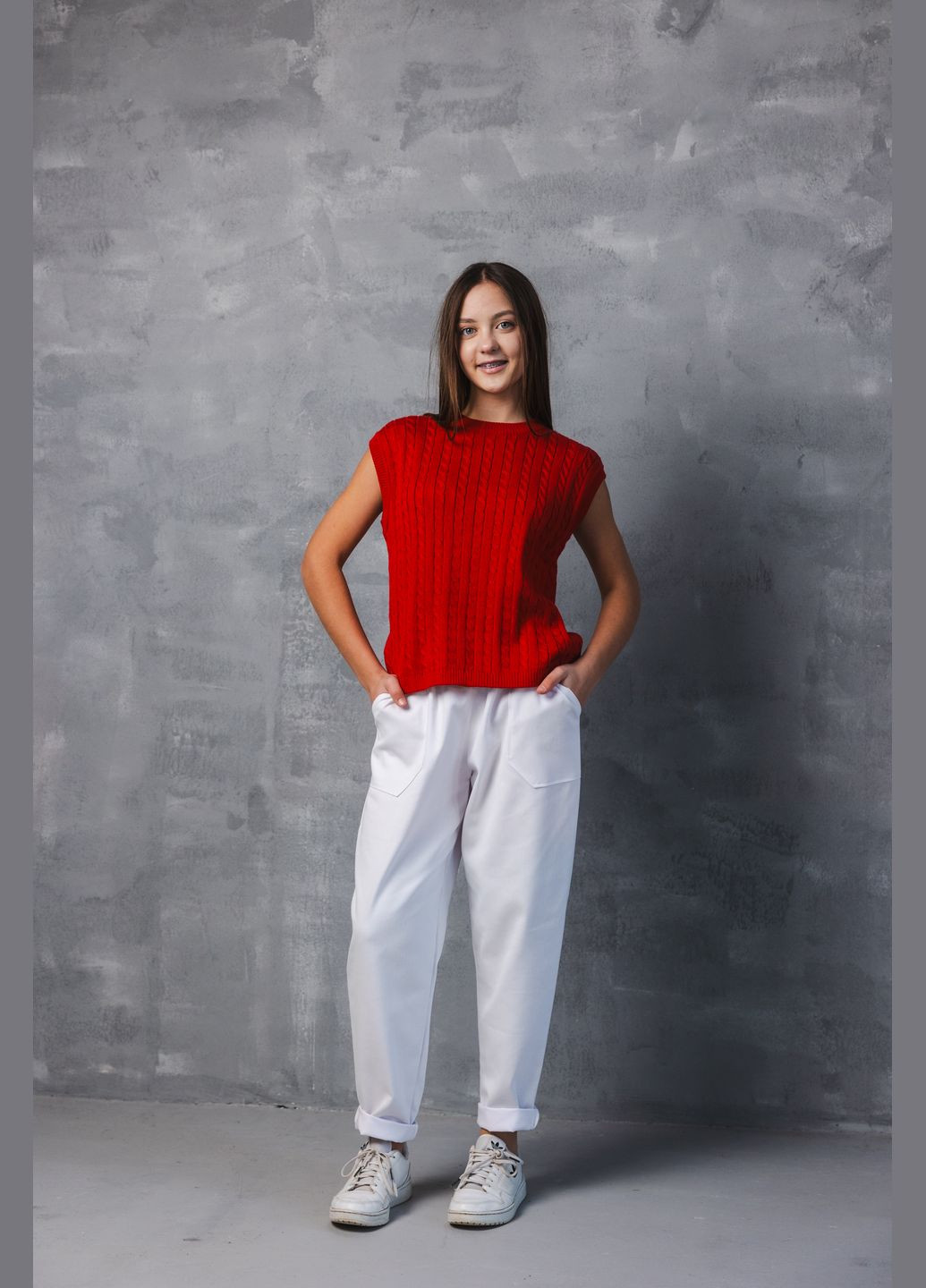 Джогери котонові в білому кольорі Top Hat Kids (319042785)