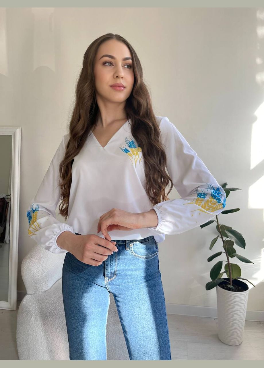 Белая невероятная стильная блуза Украина