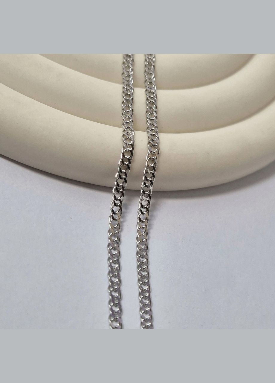 Срібний плоский ланцюжок ланцюг Ромб плоский см срібло 925 проби Родоване 3.10г 811р2/40 No Brand (307289198)