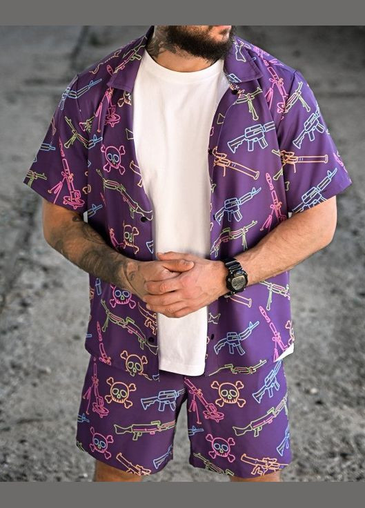 Тактичный мужской костюм Oblivion фиолетовый No Brand