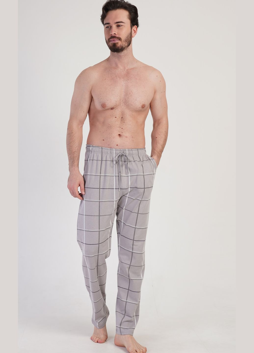 Серые домашние демисезонные прямые брюки Vienetta