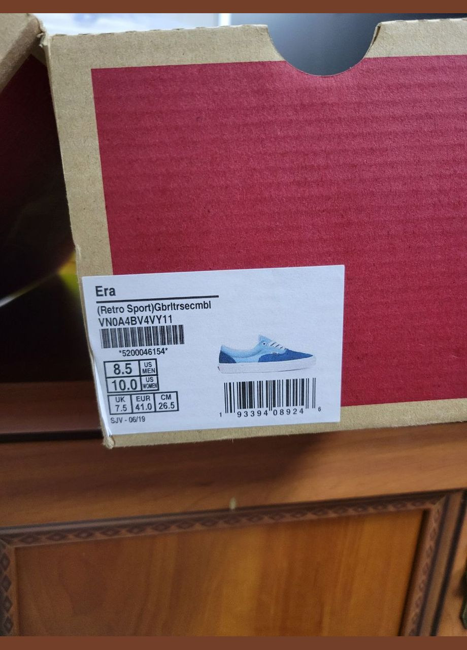 Світло-синій кеди era retro sport crbenseatrwt – оригінал, текстиль + замша Vans