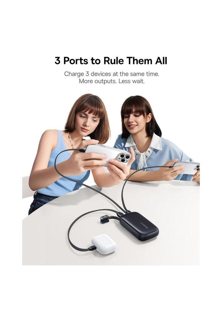 УМБ Power Bank EnerFill FC21 Qpow 3 Ultra 10000mAh 22.5W Digital Display (with cable Type-C to Lightning)( (E0027L00) Baseus (372689672)