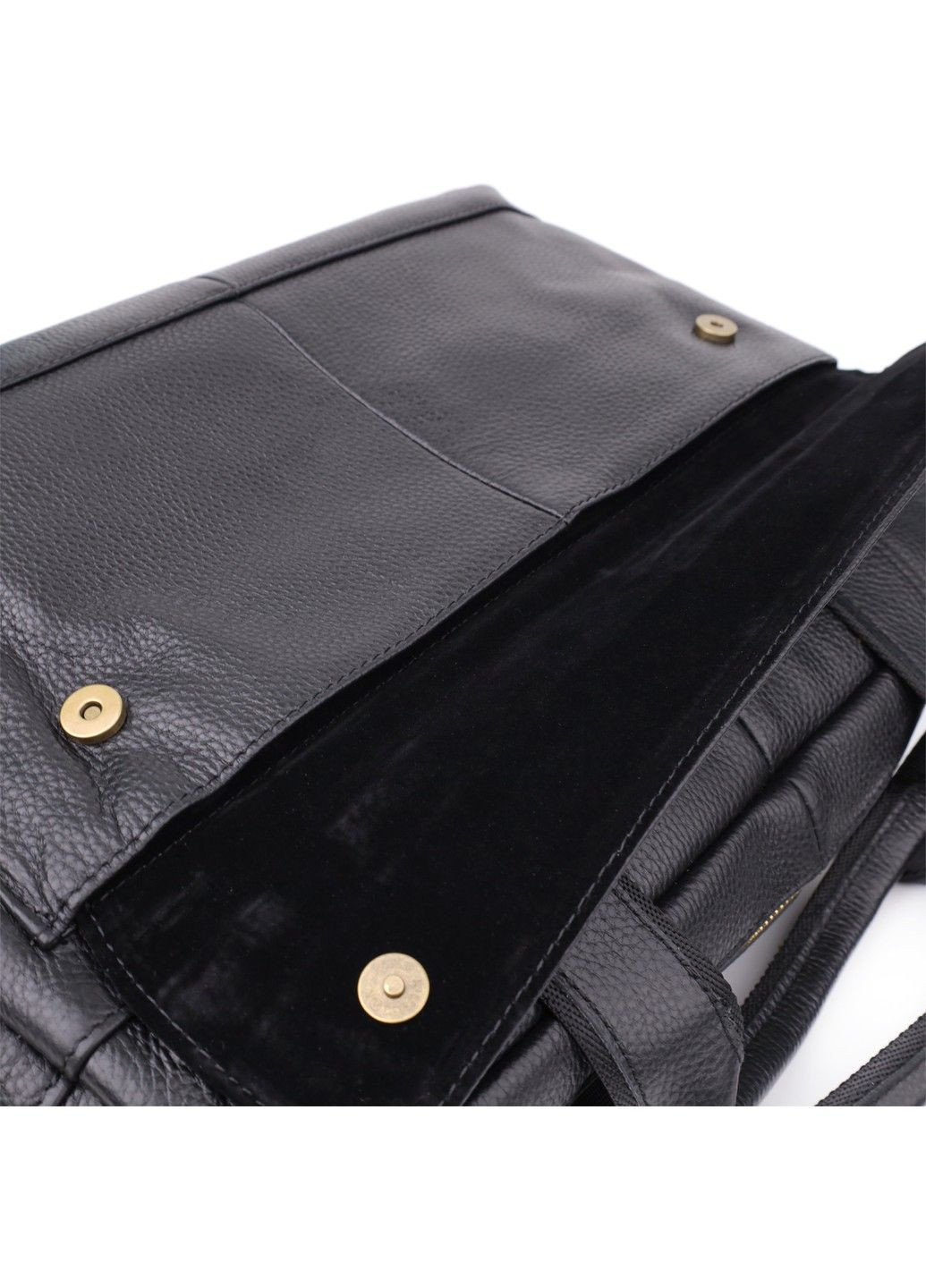 Практичний портфель для чоловіків з натуральної шкіри 23041 Чорний Vintage (356452158)