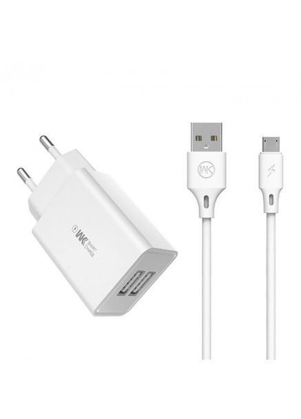Зарядное устройство USB Micro USB WP-U56m-White белый WK (364770791)