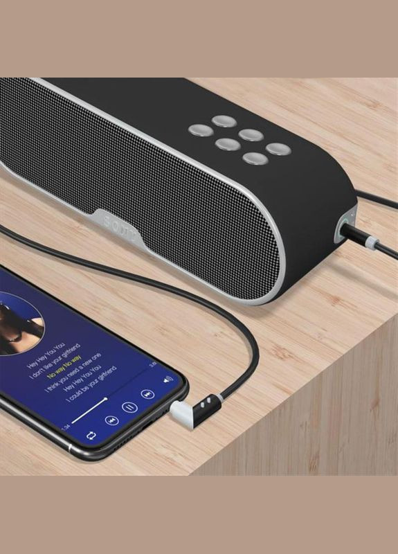 Аудио-кабель SR09 Rotate Aluminium Connector 3.5 мм - 3.5 мм (M/M), 1.5 м, Black/Grey (AUX-000063) SkyDolphin (341486011)