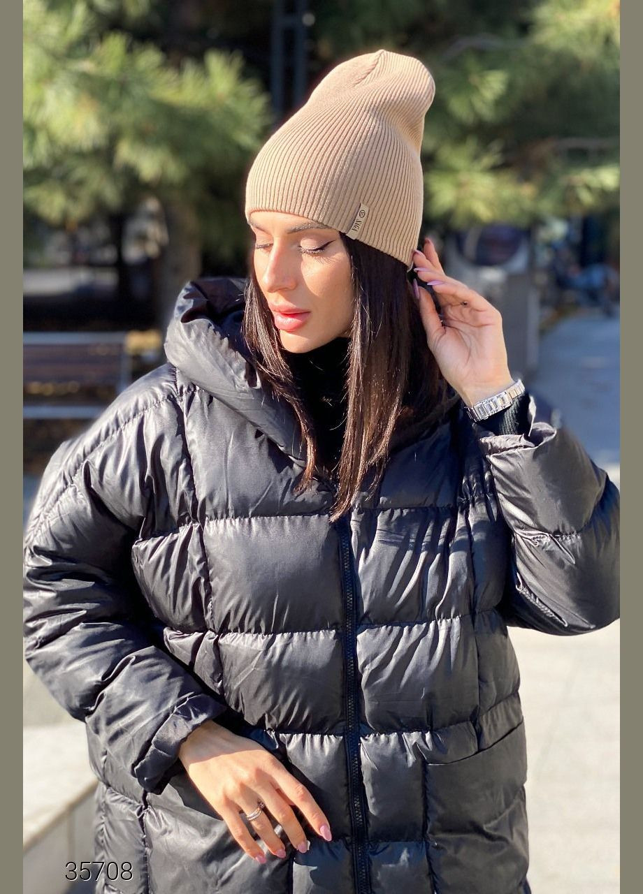 В'язана шапка-біні в рубчик Liton (316115315)