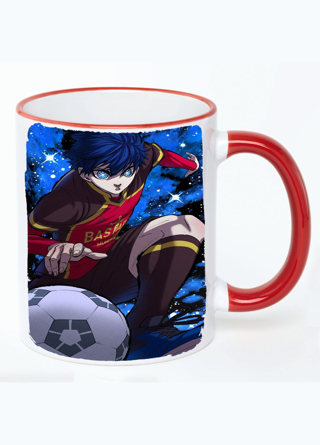 Чашка Синя в'язниця Аніме #001 (кухоль, кухоль) Біла з Червоною ручкою 330 мл No Brand (322712406)