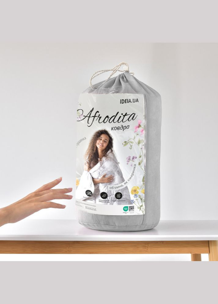 Ковдра всесезонна євро 200х220 см Afrodita IDEIA антиалергенна штучний пух No Brand (343053448)