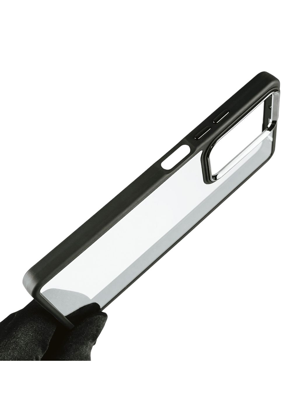 Чохол для Redmi Note 12 Pro 5G з кольоровими високими бортами на сяомі редмі нот 12 про 5г чорний Xiaomi (366020611)