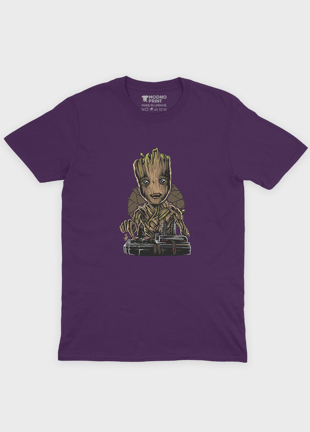 Фіолетова демісезонна футболка для хлопчика з принтом супергероїв - вартові галактики (ts001-1-dby-006-017-014-b) Modno
