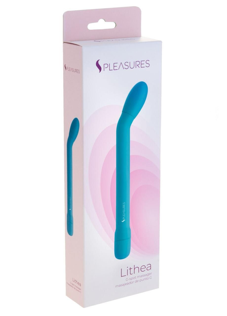 Тонкий вибратор для точки G S Pleasures Lithea Turqouise, 7 режимов No Brand (366877751)